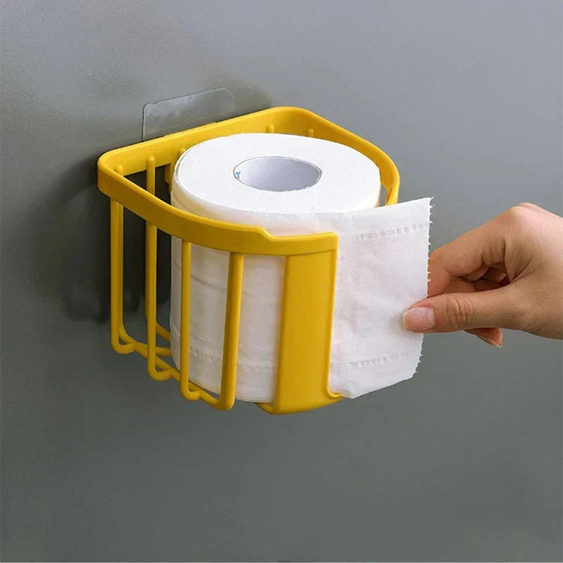 Estante para Papel Higiénico Montado en la Pared – Sin perforaciones, fácil de instalar