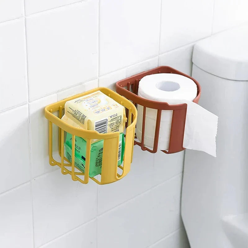Estante para Papel Higiénico Montado en la Pared – Sin perforaciones, fácil de instalar