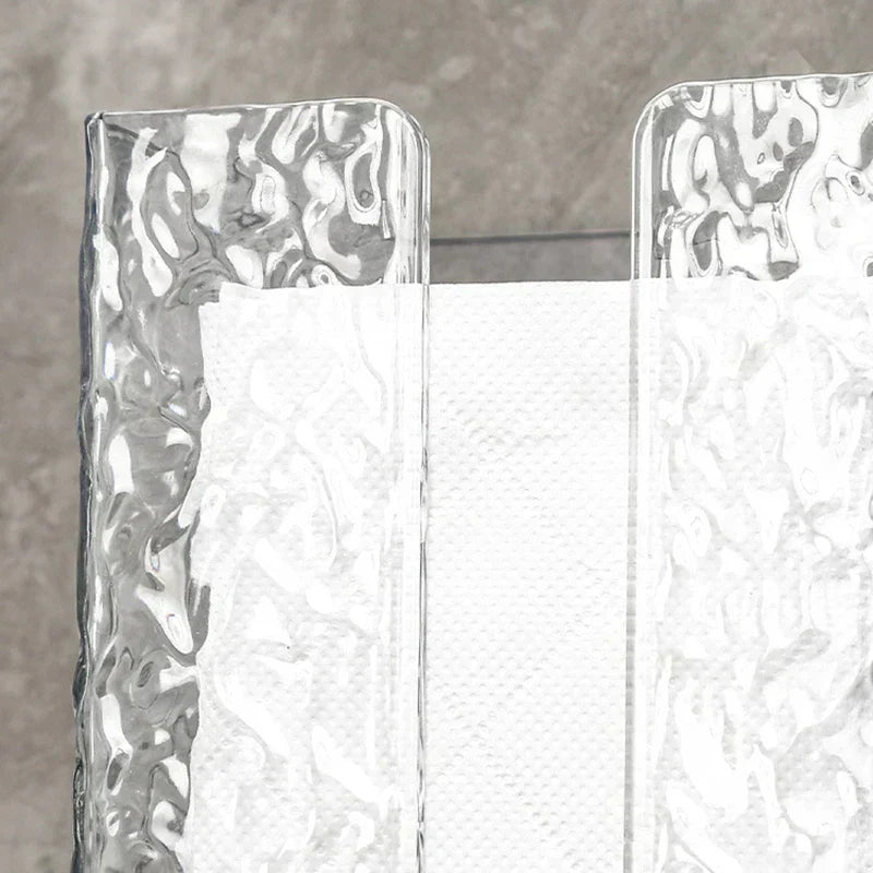 ❄️ Soporte para Papel Higiénico de Baño –✨ Estilo Glaciar Acrílico Montado en la Pared