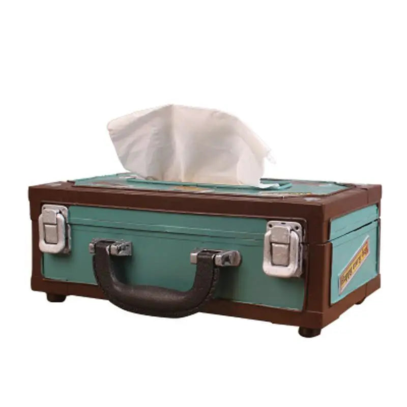 🎁 Caja de pañuelos en forma de radio retro – Soporte para toallas de papel y servilletas para hogar, bar, oficina