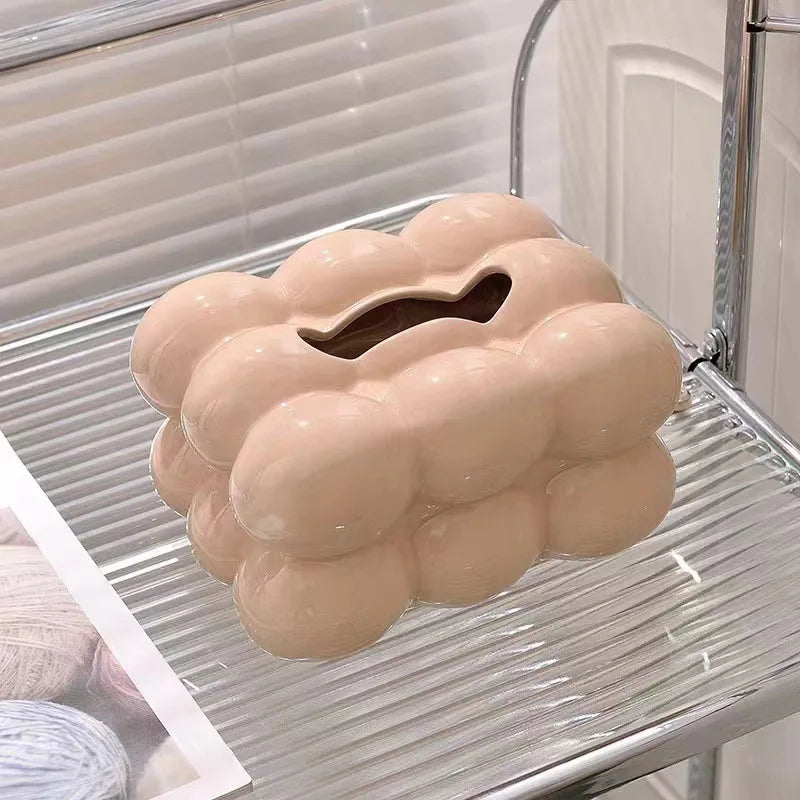 🌸 Soporte de Pañuelos de Cerámica con Cajón – Organizador de Servilletas y Toallas de Papel 🌸