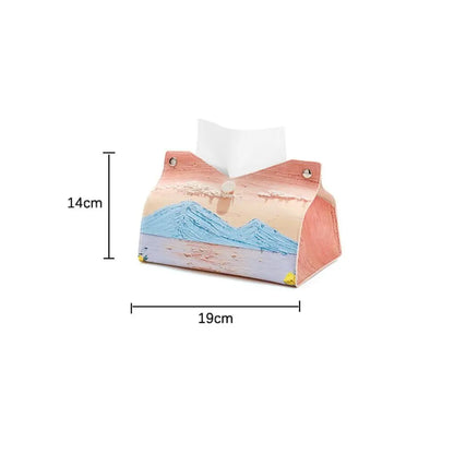 🎀 Caja de Pañuelos de Cuero Rosa Creativa – 🎀 Almacenaje Duradero para Toallas de Papel